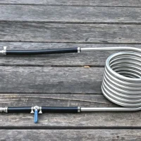Wood Burning Heater Coil Kit for DIY Hot Tub – Passive Circulation Fire Water Heat Exchanger