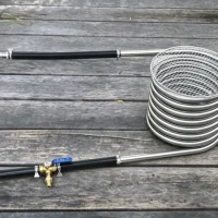 Natural Convection Wood Fire Coil for Homemade Wooden Hot Tub - Dual BBQ Grills