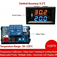 H28TR Digital Thermostat -55℃ to 120℃ DC12V/24V Side Angle View
